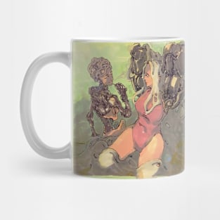 A conversation between two girls Mug